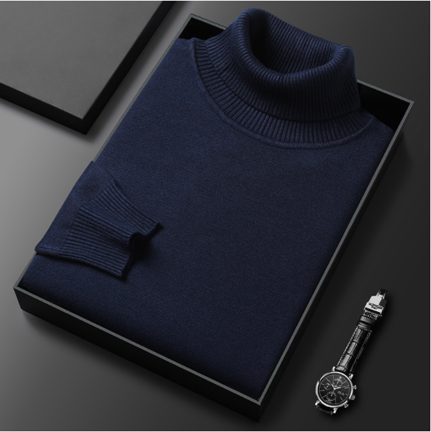 Turtleneck - High Neck - Stylish - Knitted Sweater - Men's Knitwear-Clothing & Accessories-Chaps of London-Chaps of London