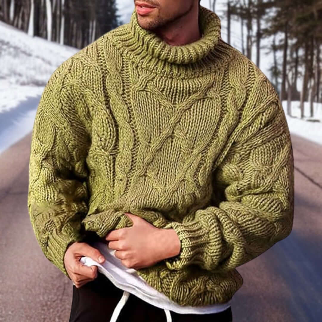 Turtleneck Jumper - Roll Neck - Chunky - Knitter Sweater - Men's Knitwear-Chaps of London-Chaps of London