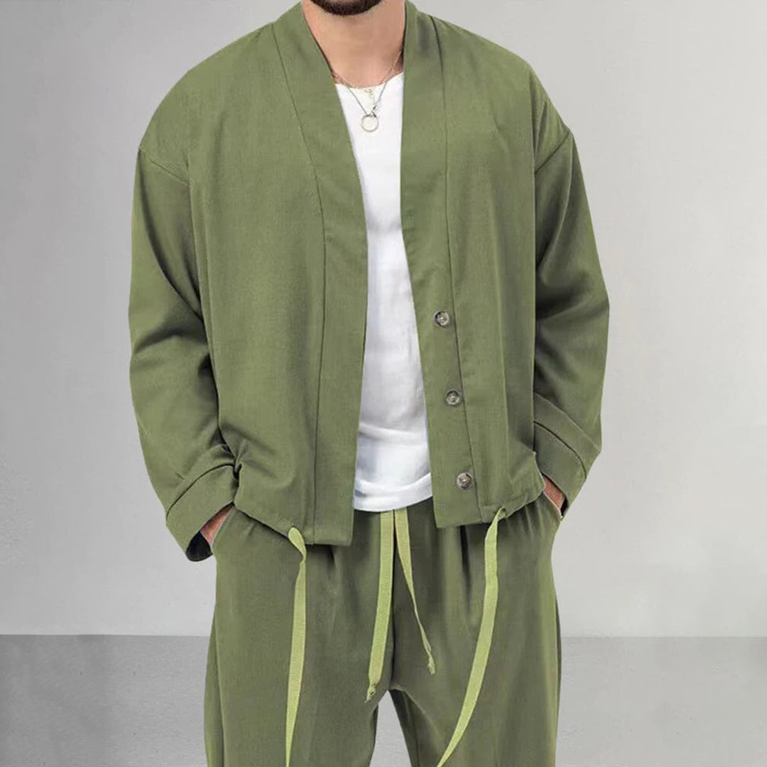 Two-Piece Set - Men's Overshirt and Sweatpants Co-Ord Set-2 piece set-Chaps of London-Chaps of London
