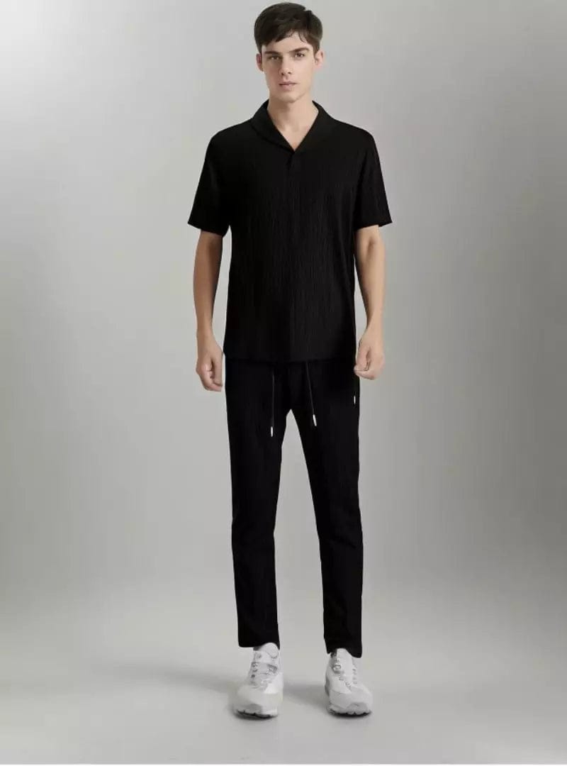 Two-Piece Set - Men's Short Sleeve Shirt and Pants Set for Summer-Chaps of London-Chaps of London