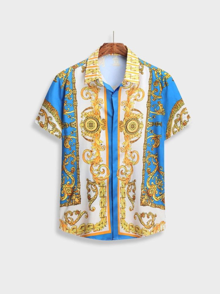 Two-Piece Set | Short Sleeve | Button-Up | Co-Ord Set | Men's Summer Clothes-Baroque Summer Set-Chaps of London-Chaps of London