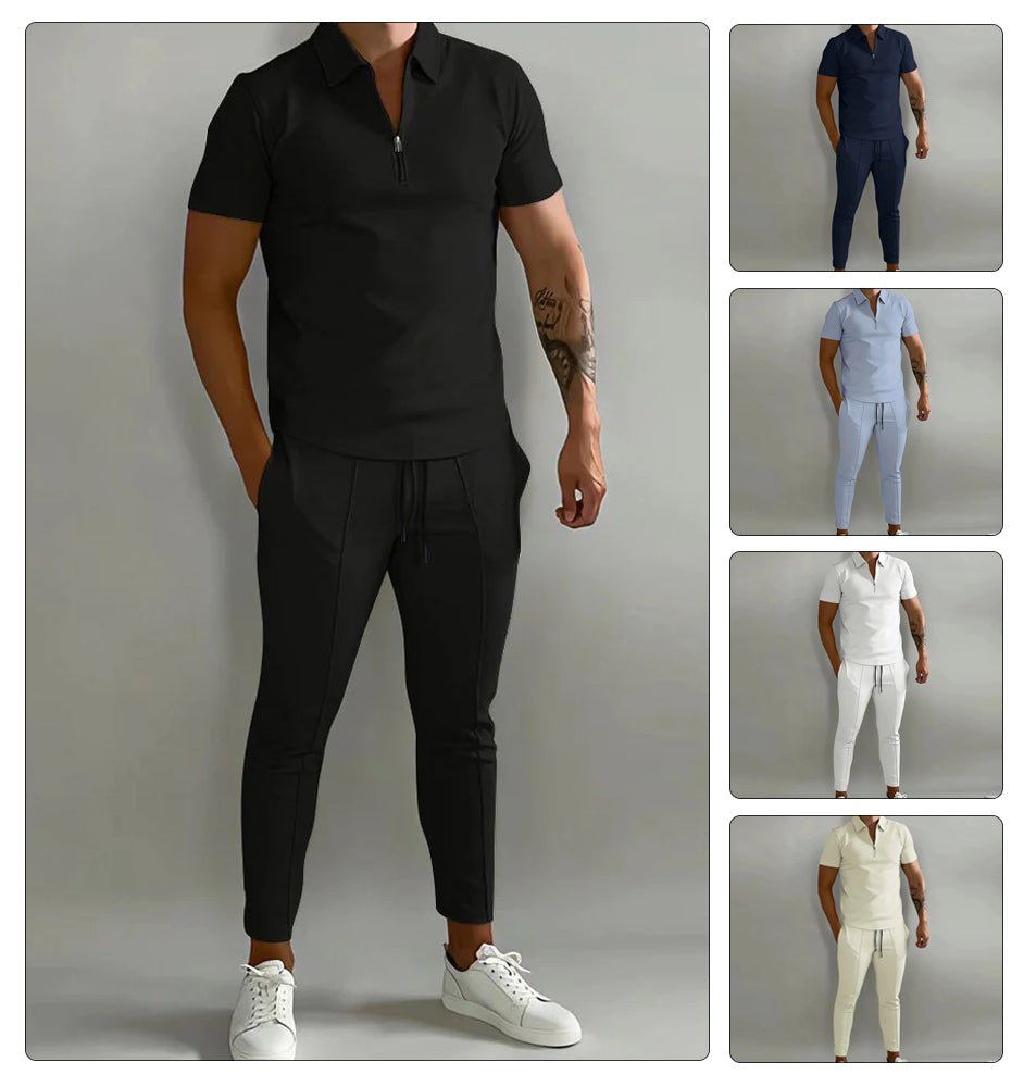 Two-Piece Set - Short Sleeve - Co-Ord Set - Men's Clothing-Men Set-Chaps of London-Chaps of London