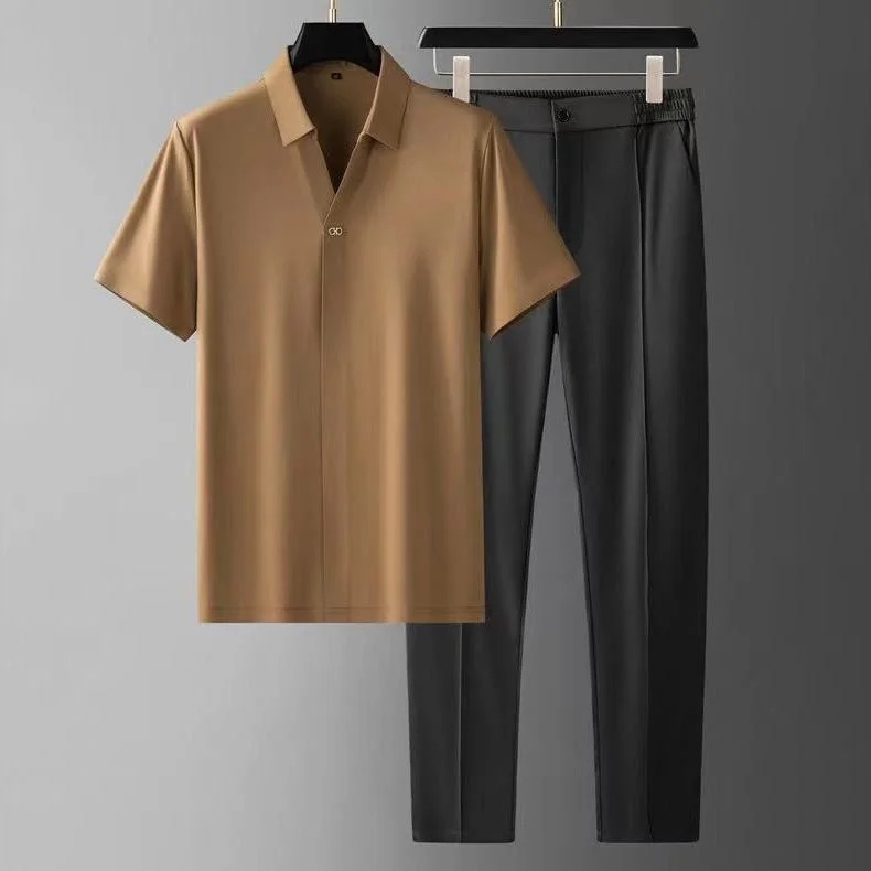 Two-Piece Set | Short Sleeve | Polo Shirt | Co-Ord Set | Men's Clothing-Chaps of London-Chaps of London