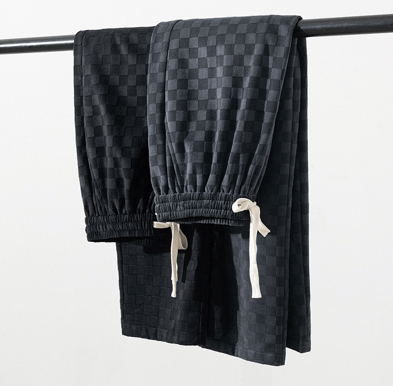 Wide Leg Joggers | Elastic Waist | Plaid | Loose Fit Pants | Men's Joggers-Chaps of London-Chaps of London