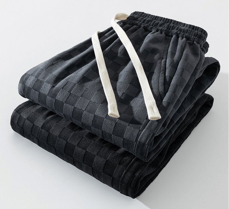 Wide Leg Joggers | Elastic Waist | Plaid | Loose Fit Pants | Men's Joggers-Chaps of London-Chaps of London