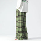Wide Leg Pants - Plaid - Relaxed Fit - Loose Fit Pants - Men's Pants-Men's long pants-Chaps of London-Chaps of London