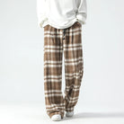 Wide Leg Pants - Plaid - Relaxed Fit - Loose Fit Pants - Men's Pants-Men's long pants-Chaps of London-Chaps of London