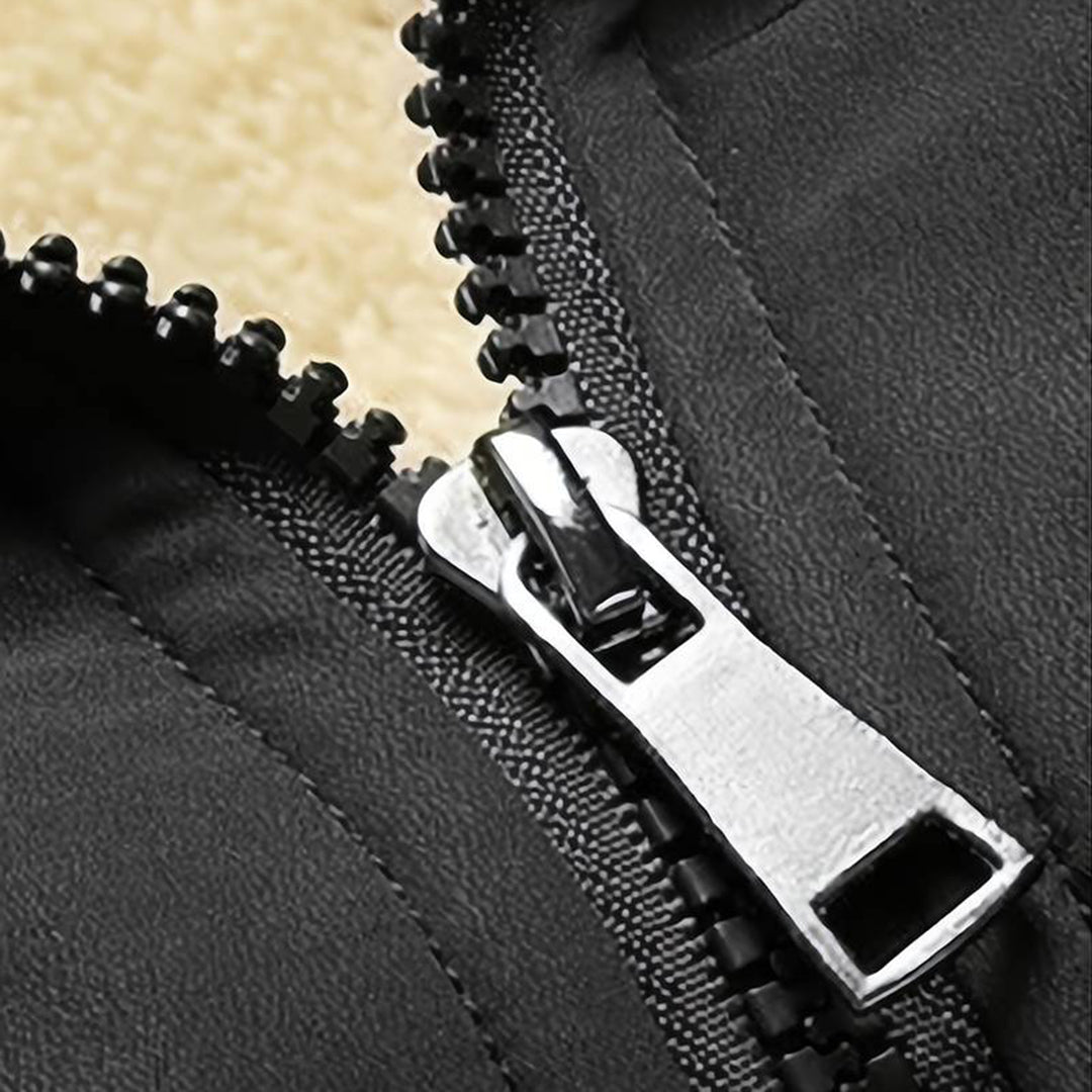 Winter Bomber Jacket - Fleece Lined - Zip-Up - Winter Jacket - Men's Bomber Jacket-Fashion Men Jacket Bomber Winter-Chaps of London-Chaps of London