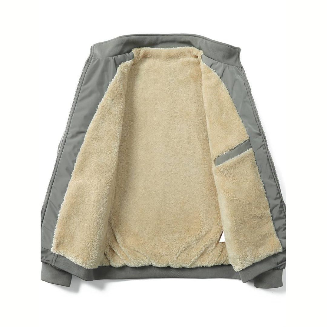 Winter Bomber Jacket - Fleece Lined - Zip-Up - Winter Jacket - Men's Bomber Jacket-Fashion Men Jacket Bomber Winter-Chaps of London-Chaps of London