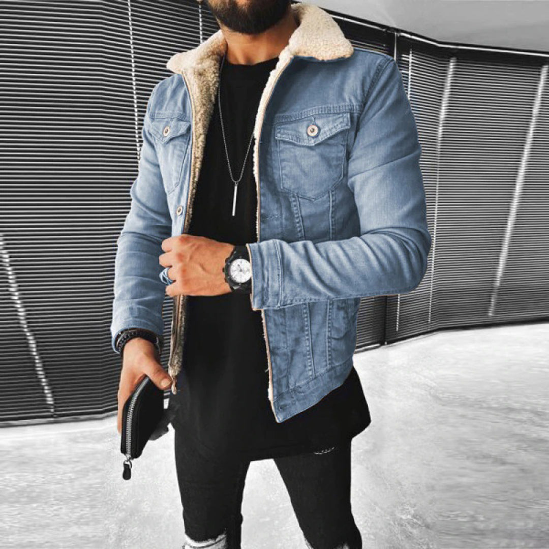Winter Denim Jacket | Jean Jacket | Regular Fit | Fur Denim Jacket | Men's Jacket-Chaps of London-Chaps of London