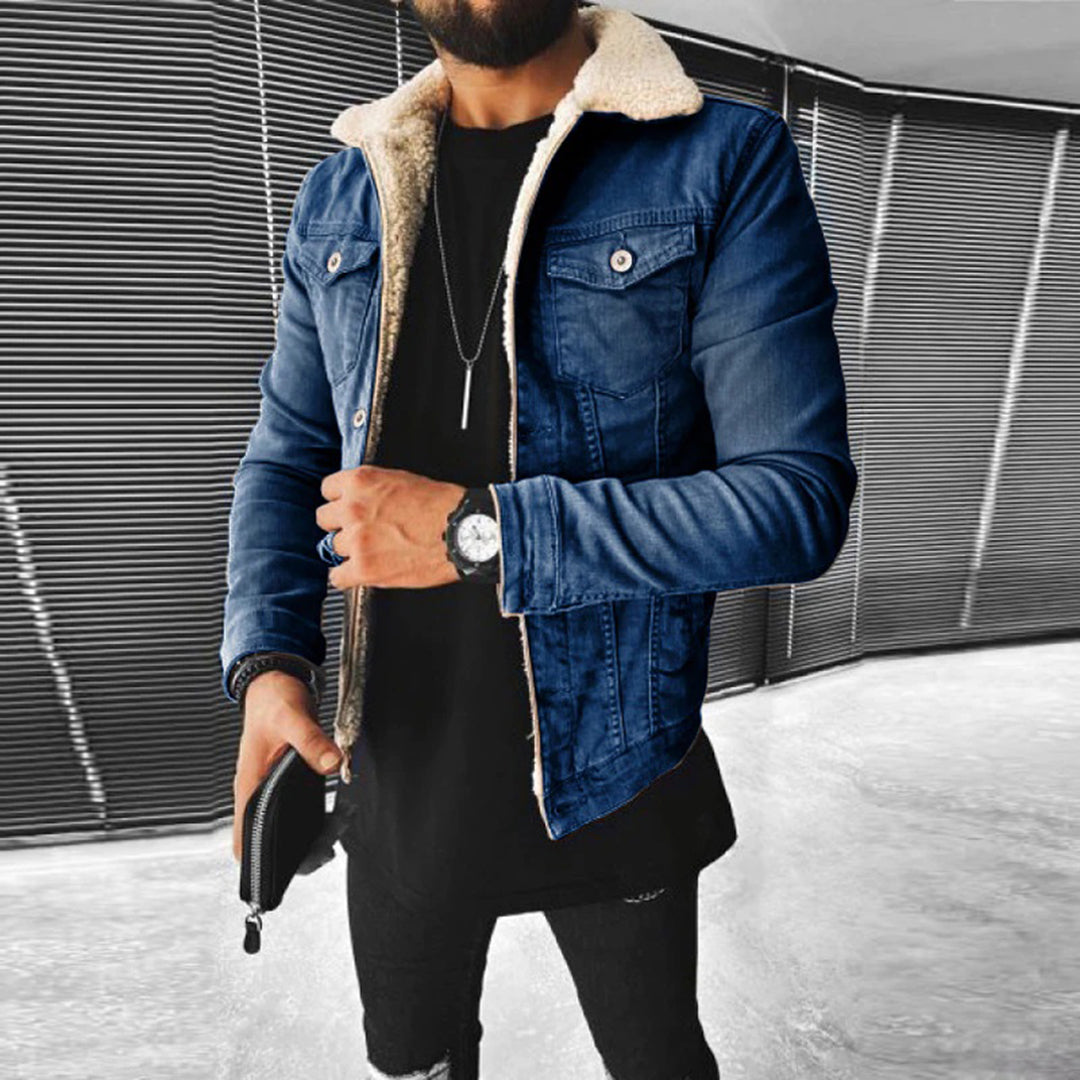 Winter Denim Jacket | Jean Jacket | Regular Fit | Fur Denim Jacket | Men's Jacket-Chaps of London-Chaps of London