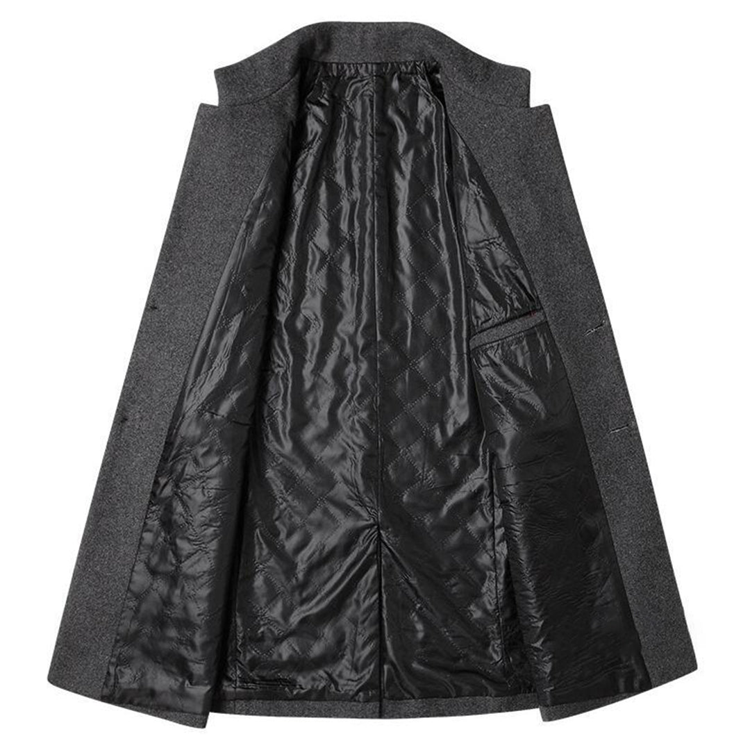 Wool Trench Coat - Single Breasted - Mid Length - Trench Coat - Men's Jackets -Fashion Men Others All-year-Chaps of London-Chaps of London