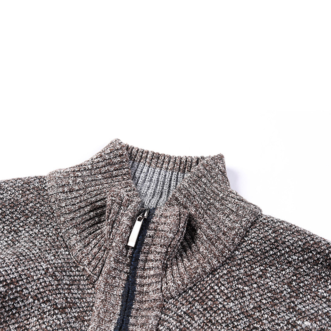 Zip-Up Cardigan | Full Zip | Long Sleeve | Knitted Cardigan | Men's Clothing-Fashion Men Jacket Bomber Fall-Chaps of London-Chaps of London