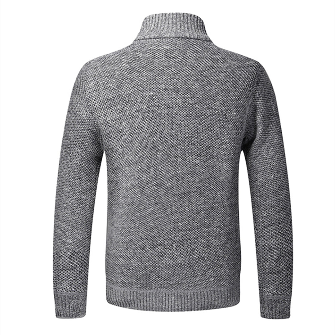 Zip-Up Cardigan | Full Zip | Long Sleeve | Knitted Cardigan | Men's Clothing-Fashion Men Jacket Bomber Fall-Chaps of London-Chaps of London