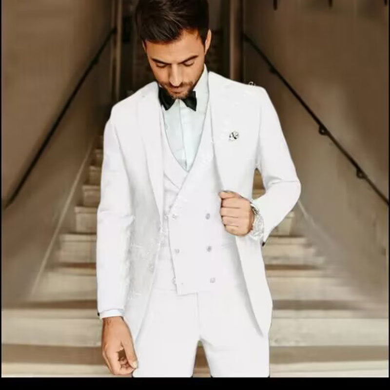 3-Piece Suit | Vest | Tailored | Formal Suit | Men's Suit-Men Set-Chaps of London-White-XS-Chaps of London
