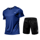 Activewear Set - Men's Two-Piece Sport Shorts and T-Shirt Workout Set-Men's Activewear Set-Chaps of London-Blue-S-Chaps of London