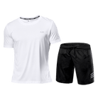 Activewear Set - Men's Two-Piece Sport Shorts and T-Shirt Workout Set-Men's Activewear Set-Chaps of London-White-S-Chaps of London
