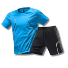 Activewear Set - T-Shirt - Shorts - Gym Clothes - Exercise Clothes for Men -Chaps of London-Light Blue-XS-Chaps of London
