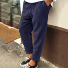 Baggy Pants - Men's Casual Loose Fit Corduroy Pants-Men Summer Pants-Chaps of London-Blue-S-Chaps of London