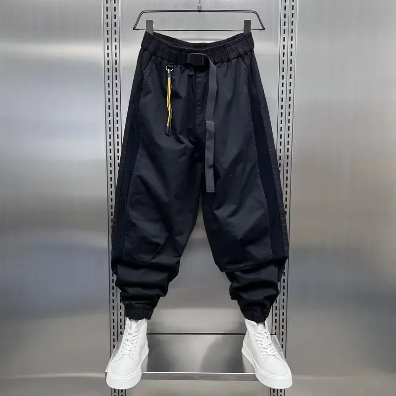 Baggy Pants - Men's Elastic Waist Loose Fit Track Pants-Men’s Baggy Pants-Chaps of London-Black-S-Chaps of London