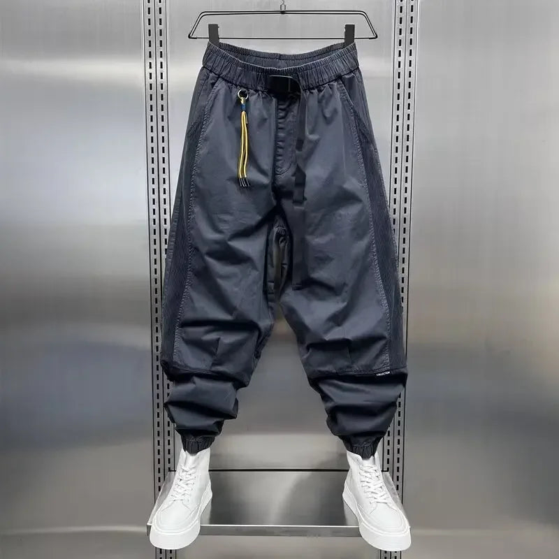 Baggy Pants - Men's Elastic Waist Loose Fit Track Pants-Men’s Baggy Pants-Chaps of London-Grey Green-S-Chaps of London