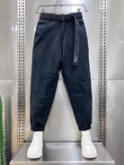 Baggy Pants | Slouchy | Belt | Loose Fit Pants | Men's Pants-Men’s Baggy Pants-Chaps of London-Black-XXS-Chaps of London