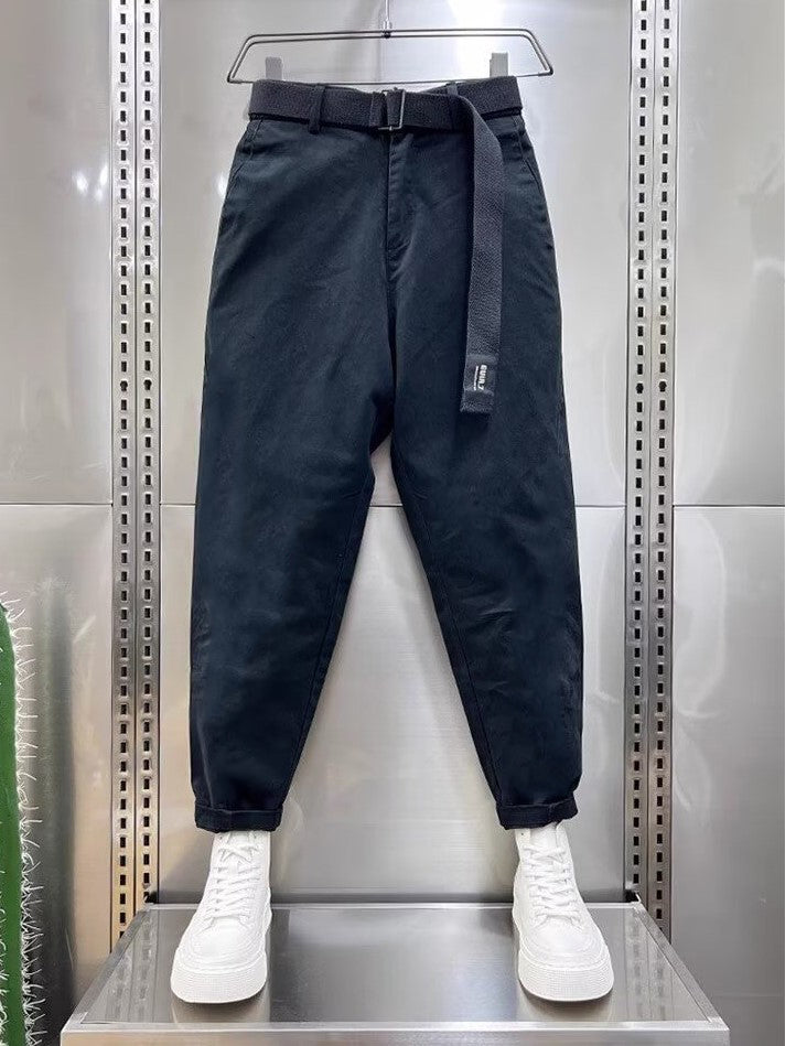Baggy Pants | Slouchy | Belt | Loose Fit Pants | Men's Pants-Men’s Baggy Pants-Chaps of London-Black-XXS-Chaps of London
