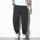 Baggy Pants | Striped | Drawstring | Joggers | Men's Pants-Pants-Chaps of London-Black-S-Chaps of London