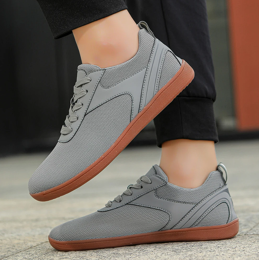 Barefoot Sneakers | Lace-Up | Non Slip | Orthopedic Shoes | Unisex Sneakers-Chaps of London-Grey-37-Chaps of London