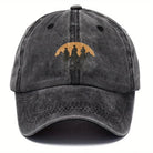 Baseball Cap - Adjustable - Washed - Baseball Hats - Men's Cap-Baseball Cap-Chaps of London-Black-Adjustable-Chaps of London