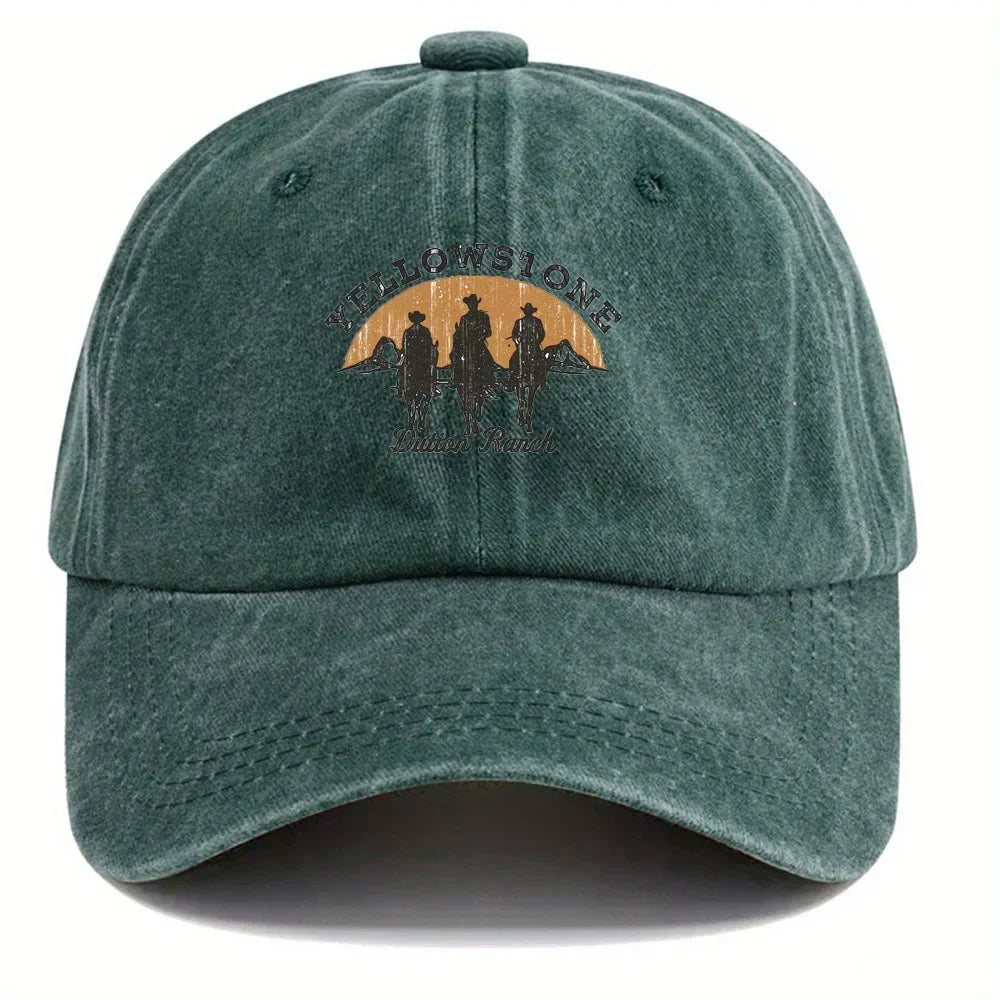 Baseball Cap - Adjustable - Washed - Baseball Hats - Men's Cap-Baseball Cap-Chaps of London-Green-Adjustable-Chaps of London