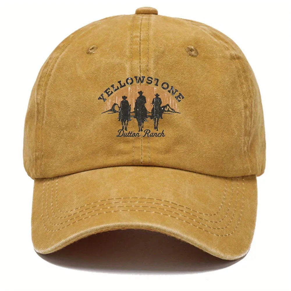 Baseball Cap - Adjustable - Washed - Baseball Hats - Men's Cap-Baseball Cap-Chaps of London-Yellow-Adjustable-Chaps of London