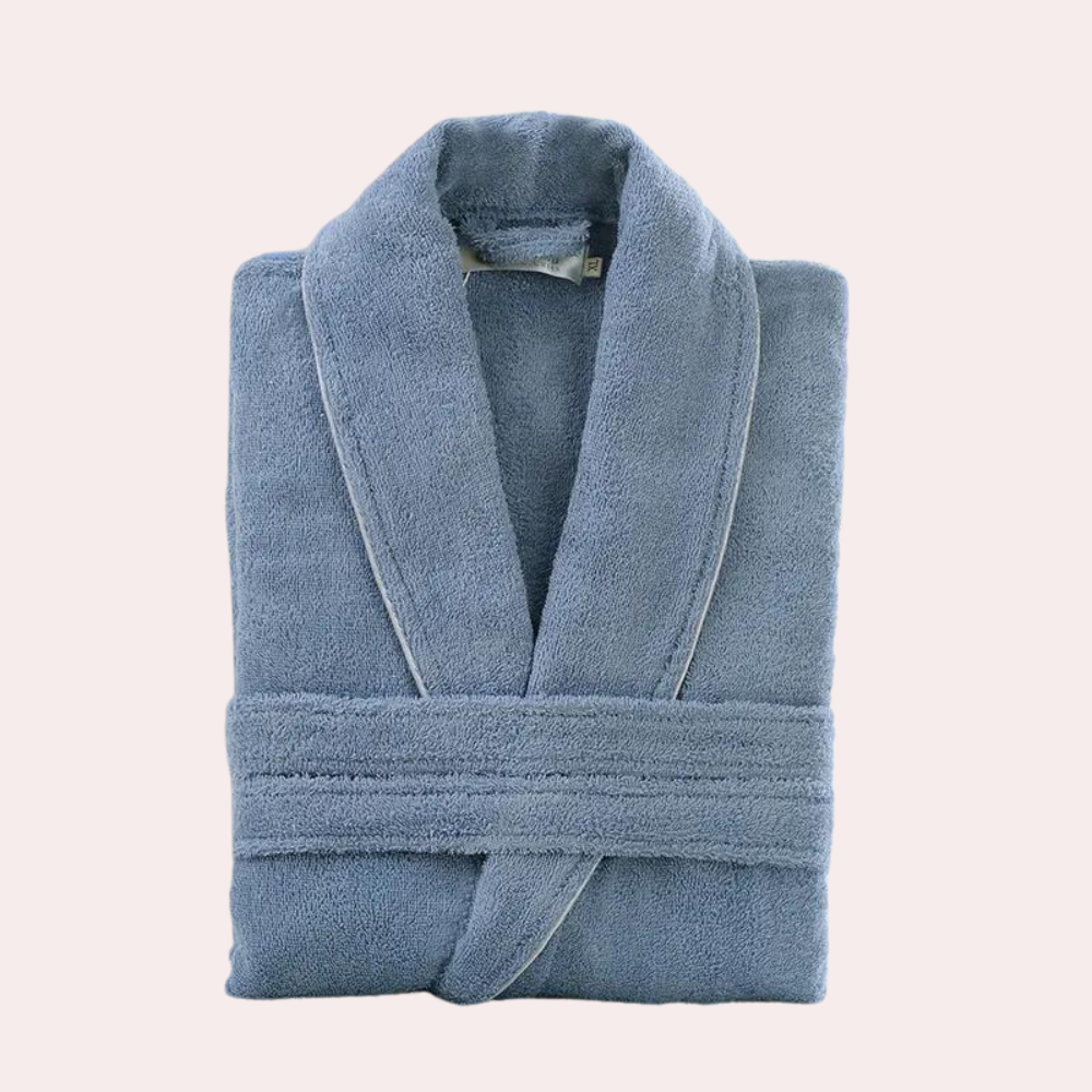 Bathrobe - Soft - Cosy - Towel Robe - Men's Dressing Gown-Chaps of London-Blue-S-Chaps of London
