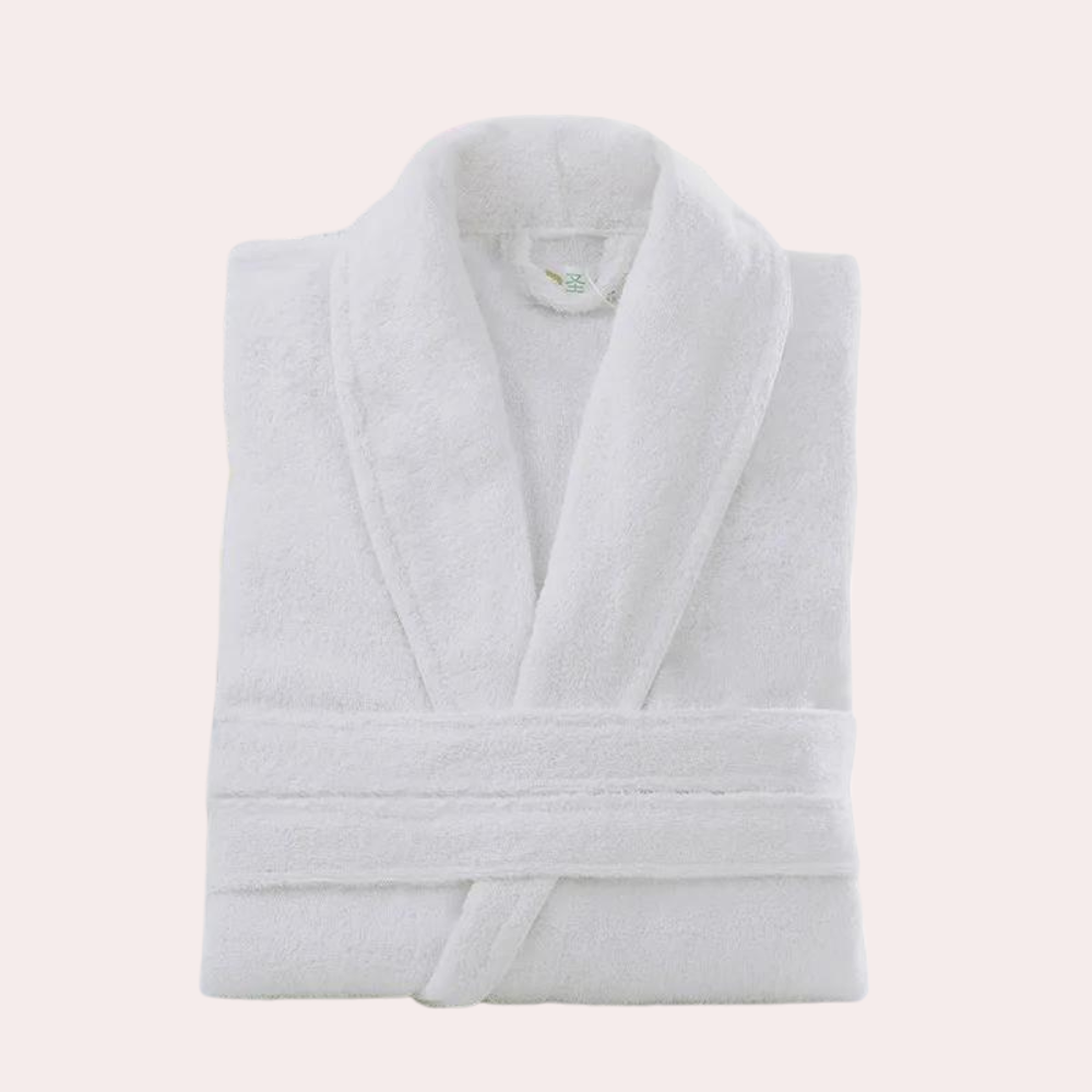 Bathrobe - Soft - Cosy - Towel Robe - Men's Dressing Gown-Chaps of London-White-S-Chaps of London