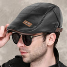Beret - Leather - Paddy Cap - Flat Cap - Men's Hats-Leather Beret-Chaps of London-Chaps of London
