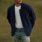 Blazer Jacket - Pockets - Button-Up - Casual Blazer - Men's Jacket-Chaps of London-Blue-S-Chaps of London
