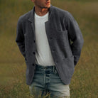 Blazer Jacket - Pockets - Button-Up - Casual Blazer - Men's Jacket-Chaps of London-Dark Grey-S-Chaps of London