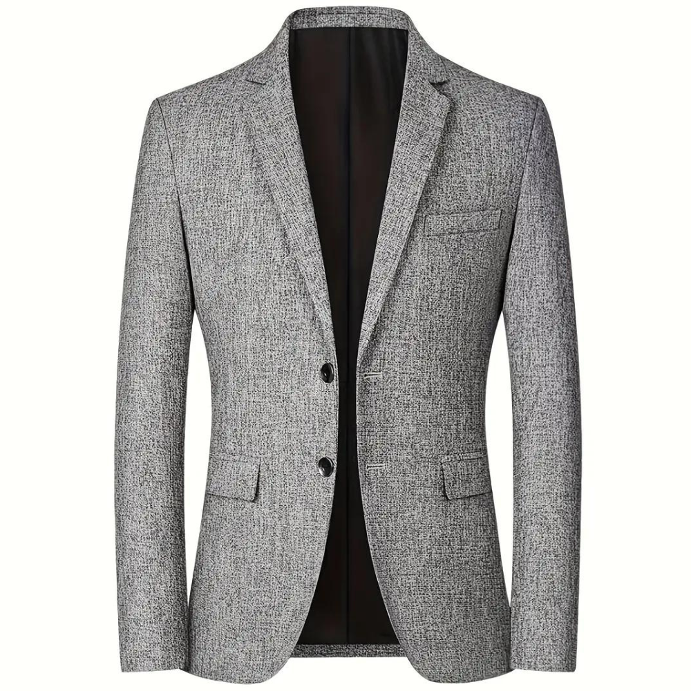 Blazer - Stylish - Single Breasted - Suit Jacket - Men's Clothing-Fashion Men Blazer Single-breasted All-year-Chaps of London-Gray-XS-Chaps of London