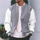 Bomber Jacket - Button-Up - Summer - Baseball Jacket - Men's Jacket-Chaps of London-Grey-S-Chaps of London