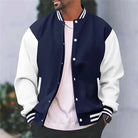 Bomber Jacket - Button-Up - Summer - Baseball Jacket - Men's Jacket-Chaps of London-Navy Blue-S-Chaps of London