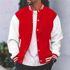 Bomber Jacket - Button-Up - Summer - Baseball Jacket - Men's Jacket-Chaps of London-Red-S-Chaps of London