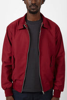 Bomber Jacket | Lightweight | Zip-Up | Harrington Jacket | Men's Jackets-Bomber Jacket-Chaps of London-Burgundy-S-Chaps of London