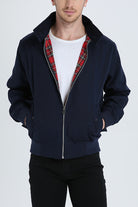 Bomber Jacket | Lightweight | Zip-Up | Harrington Jacket | Men's Jackets-Bomber Jacket-Chaps of London-Dark Blue-S-Chaps of London