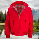 Bomber Jacket | Lightweight | Zip-Up | Harrington Jacket | Men's Jackets-Bomber Jacket-Chaps of London-Red-S-Chaps of London