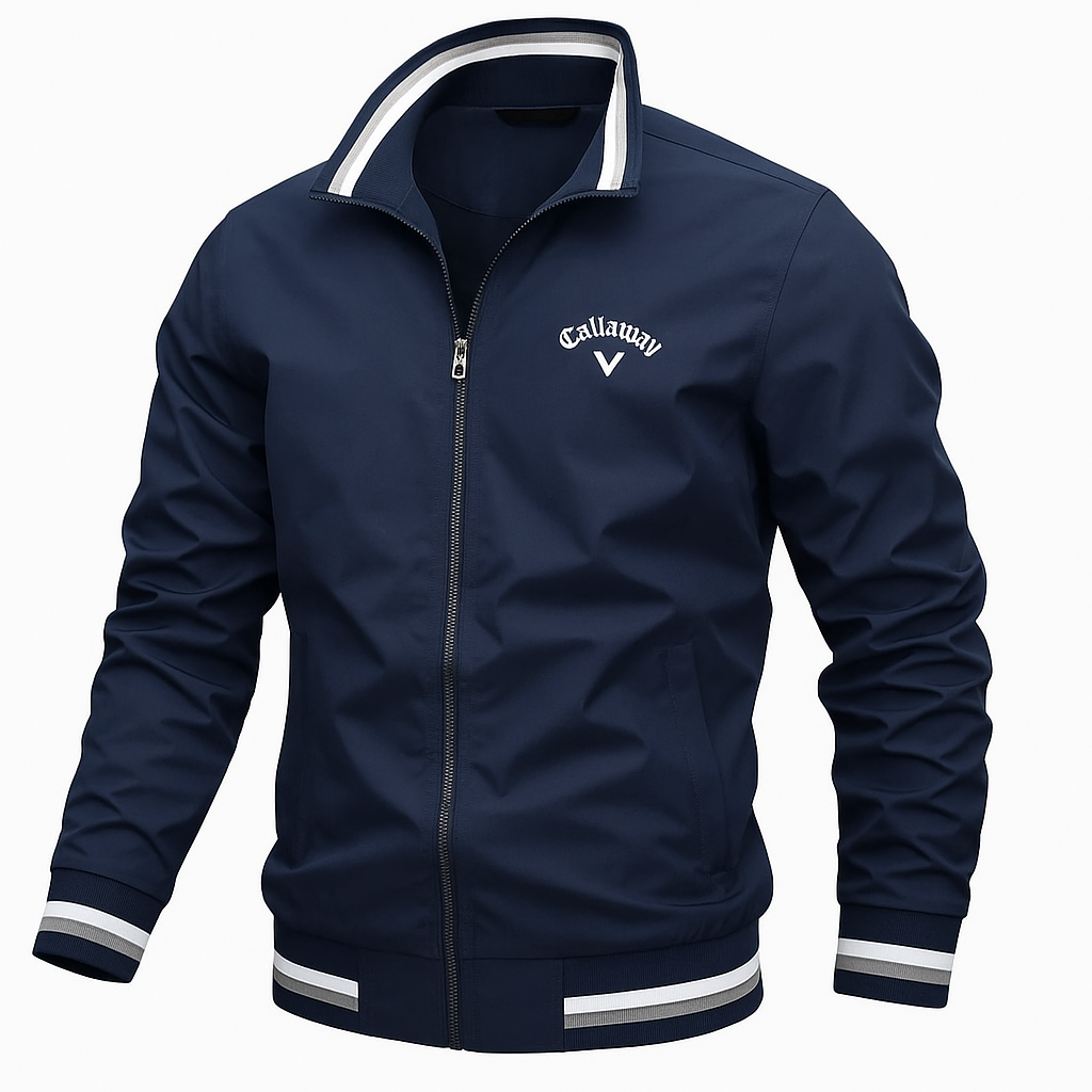 Bomber Jacket - Men's Casual Lightweight Zip-Up Jacket-Bomber Jacket for Men-Chaps of London-Blue-S-Chaps of London