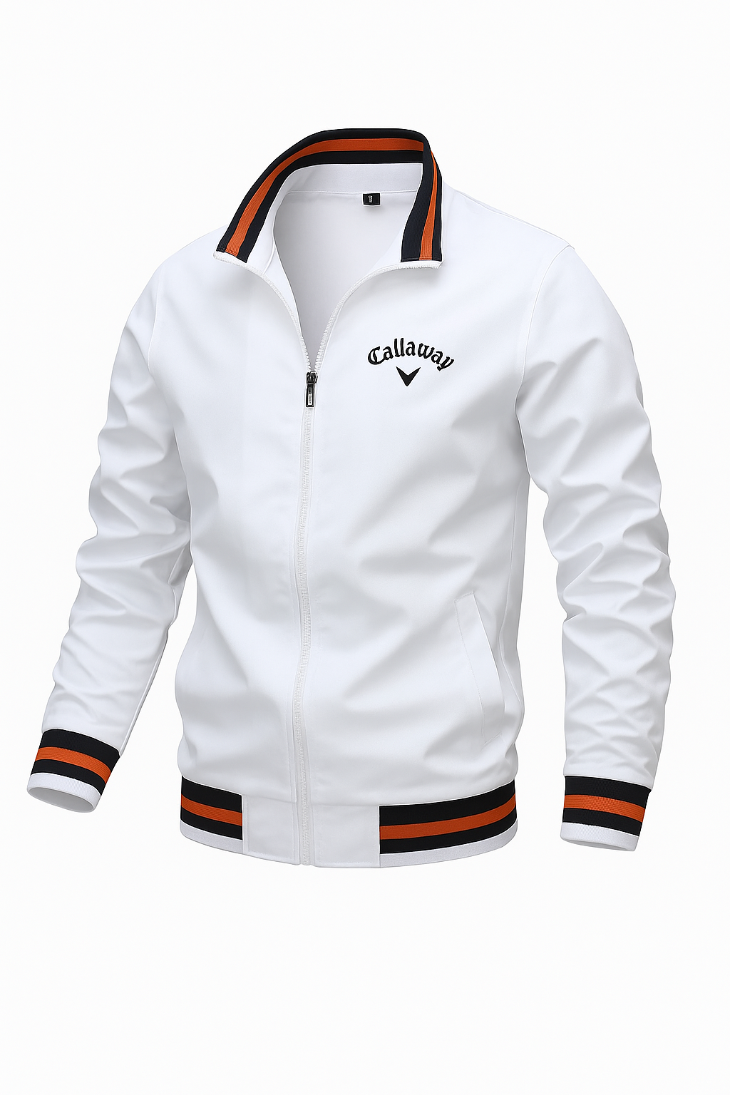 Bomber Jacket - Men's Casual Lightweight Zip-Up Jacket-Bomber Jacket for Men-Chaps of London-White-S-Chaps of London