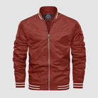 Bomber Jacket - Men's Lightweight Harrington Summer Zip Jacket-Coats & Jackets-Chaps of London-Orange-XS-Chaps of London