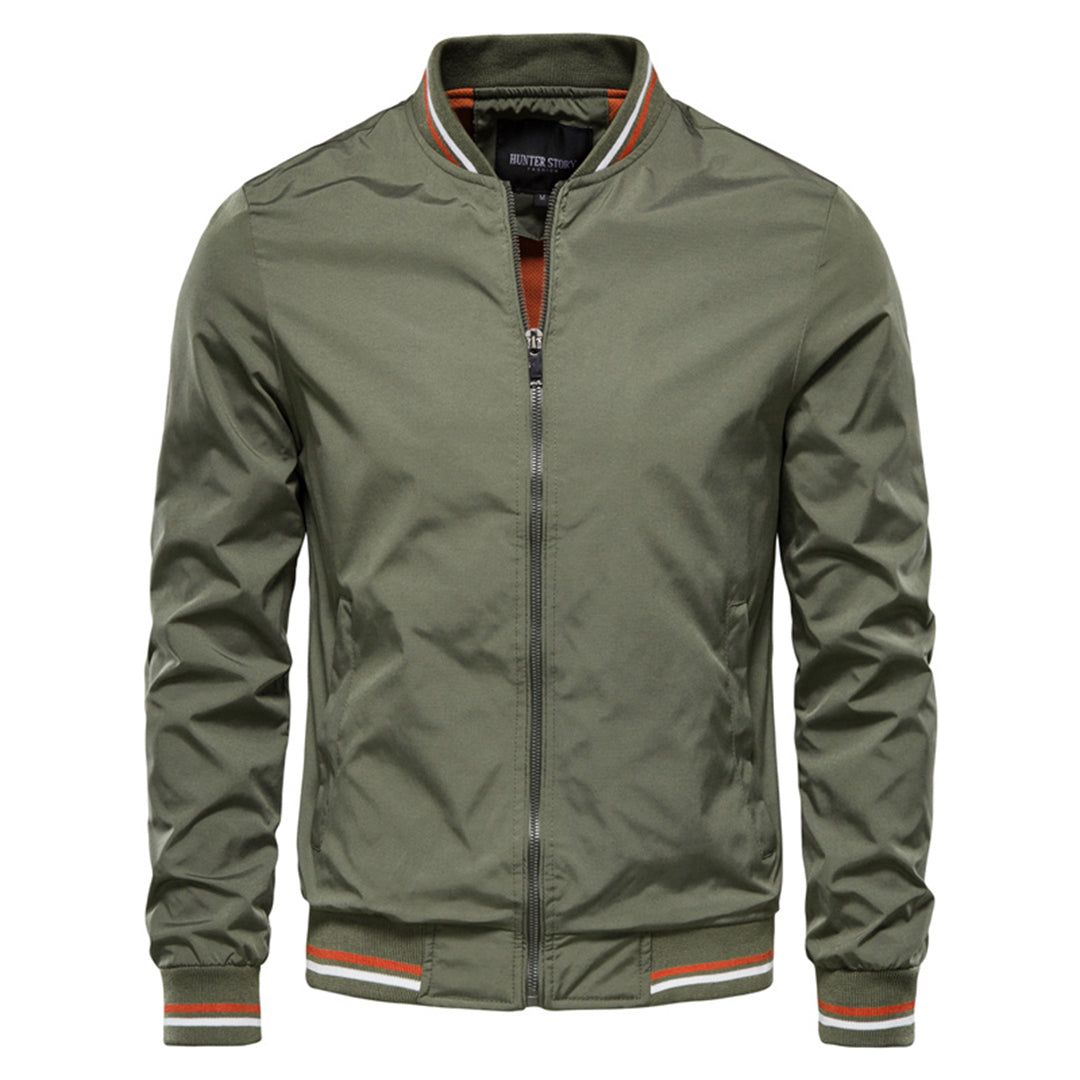 Bomber Jacket - Men's Windproof Zip-Up Summer Jacket-Chaps of London-Army Green-XS-Chaps of London