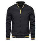 Bomber Jacket - Men's Windproof Zip-Up Summer Jacket-Chaps of London-Black-XS-Chaps of London