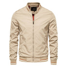 Bomber Jacket - Men's Windproof Zip-Up Summer Jacket-Chaps of London-Khaki-XS-Chaps of London
